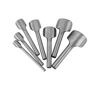 7Pcs Semicircle Punch Set, DIY Leather Carft Half-Round Punch Belt End Cutter, Half-Round Cutter Punch per cucire in pelle a casa (10-40mm)