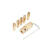 7PCS Set 0.5-3.0mm Ottone Mandrino Micro Motore Punta da trapano elettronico Mandrino Adattatore senza chiave con chiave esagonale for utensili elettrici (Color : A00067)