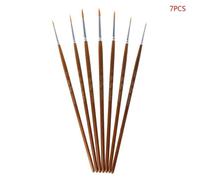 7pcs / Set Professionale Dettagli Pennello Fine Punta Miniatura Spazzole Per