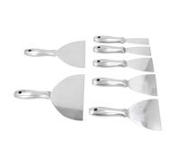 7Pcs Stainless Steel Drywall Knife Set, 1.5in to 8in Putty Spatula | One-Piece Blade and Handle, Ergonomic Grip, Hanging Hole, for Wall Repair