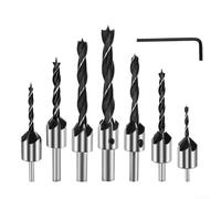 7Pcs Tre Punti Lavorazione Del Legno Trapano Drill Bit Kit 3-10mm Foratura Per Legno