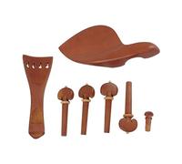 7Pcs Violino mentoniera Bottoni Violino Cordiera E Pegs Mano Carving Legno Violino Parti Per Violino 4/4 Dimensioni Violino