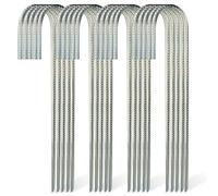 7Penn Pali per cemento armato da 30,5 cm, confezione da 100 picchetti per cemento armato a forma di J per recinzione a catena, ancoraggi a terra in acciaio resistente per trampolini e reti sportive,