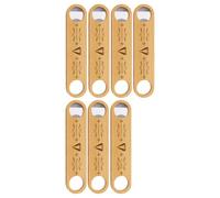 7Pezzi Apribottiglie in legno personalizzato, regalo per il testimone di nozze, regalo inciso per il padre, il nonno, il barista, motivi e testo personalizzati.Lame da bar.