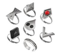 7Pieces Hu Tao Cosplay Cosplay Puntelli Halloween Per Carnevale Spettacolo Accessori Costume Regali di Natale Anelli Anime Per Le Migliori Donne Anime