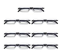 7PK Mezzo Cerchio Montatura Metallo Piccolo da Uomo Occhiali da Lettura Blu Luce