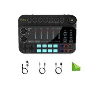 7Ryms 7Caster SE2 Interfaccia audio multifunzionale per streaming/podcasting/registrazione con ingressi strumento XLR, 3,5 mm, 6,35 mm-Nero