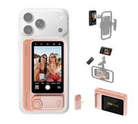 7RYMS Qshot V2 Pro Schermo per Selfie da 3,1" per iPhone e Android - Modalità Cablata/Wireless, Uscita 4K/60fps, Dual-band 2.4G/5G, Portata 50m, Display da 450 nit, per Vlog e Streaming Live-Rosa