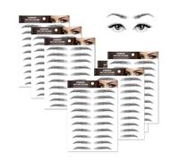 7Sheets/77Pairs 4D Hair-Like Eyebrow Stickers Waterproof Natural Fake Eyebrow Stickers, Long Lasting Eyebrow Grooming Shaping Perfect for Women and Girls (Eyebrow-B)
