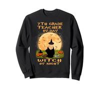 7th Grade Teacher By Day Witch By Night Halloween Costume Felpa