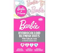 7th Heaven Barbie Hydrocolloid Blemish Dots (24 per confezione) Cerotti per brufoli in 4 design Barbie, trattamento per macchie e acne per una pelle più chiara, punti con acido salicilico - Genuine