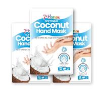 7th Heaven Coconut Hand Masks (Pack of 3) - Hand Mask Gloves to Freshen and Rehydrate Chapped, Rough and Dry Hands, Vegan Skincare - Genuine 7th Heaven Skincare
