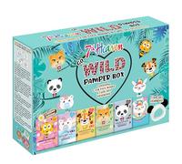 7th Heaven Go Wild Pamper Box - Set regalo per la cura della pelle, 6 maschere stampate con animali e 1 fascia per capelli a forma di panda