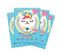 7th Heaven Llamacorn Face Mask Multipack of 4 - Idratazione per bambini e adolescenti Sheet Masks with Coconut & Papaya - Moisturising & Calming for All Skin Types - Cruelty-Free Skincare