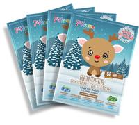 7th Heaven Winter Wonderland Reindeer facciale Sheet Mask (Pack of 4) Infused with Blueberry to Soothe Skin (Età 8+)