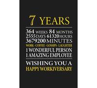7th Year Work Anniversary: Employee Appreciation Gift for Job Milestone of 7 Years of Service