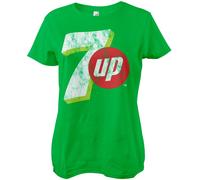 7Up Donna Logo lavato Girly Tee IMG-5-7UP003-H83-14 S Verde
