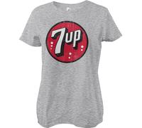 7Up Donna Vintage Logo Girly Tee IMG-5-7UP001-H81-12 L Grigio