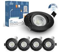 7W Faretti led da Incasso per Cartongesso Nero Dimmerabili IP44 Luci Incasso