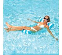 7WUNDERBAR Amaca Gonfiabile ad Acqua Materasso ad Aria Materasso Amaca materassi Piscina Pieghevole Letto Galleggiante Divano ad Acqua Piscina Lounge Bagno Materasso Letto Galleggiante (Azzurro)