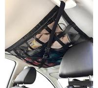 7WUNDERBAR Rete portaoggetti Auto per tettuccio, organizer per coperta, accessorio da campeggio per quattro braccioli sul tetto, Van, SUV, 90 * 65 cm (30 pezzi)