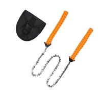 7WUNDERBAR Seghe a catena in acciaio al carbonio a mano con cintura Pocket Garden Saw AST Saw Pocket Saw Wire Saw per campeggio Outdoor Survival Saw, albero taglio legno 65cm (33 denti)