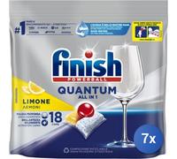 7x Bundle Finish Tabs Lavastoviglie 18 Pezzi Quantum All In 1 Limon Made In