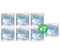 7x CARTA DA BAGNO FOXY COTTON ROTOLI 5 VELI RESISTENTE DELICATA