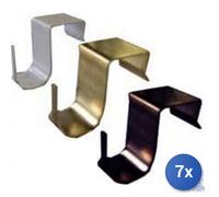 7x Gancio In Acciaio Per Bris Bris Conf. 4 Pz Bianco