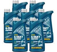 7x MANNOL 1 Litro 7209 4-Takt Premium Olio Moto Api Sm Jaso MA2