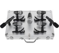 7x Microfoni per Batteria Acustica Pro Set Kit Completo di Supporti e Custodia