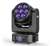 7X40W Teste Mobili LED RGBW Luci Discoteca Beam Funzione Zoom Effetto Luce Discoteca per Natale Feste Concerti Matrimoni Discoteca Eventi Bar Club