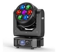 7X40W Teste Mobili LED RGBW Luci Discoteca Beam Funzione Zoom Effetto Luce Discoteca per Natale Feste Concerti Matrimoni Discoteca Eventi Bar Club