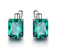 8.0Ct Blue Topaz Gioielli in Pietra Preziosa Clip Solida su Orecchini per la Moda Di Compleanno Femminile, LYLSSSDH, di Emerald