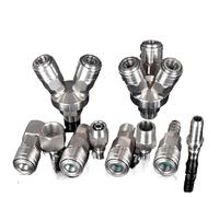 8 10 12 mm Tubo Barb Twist 1/4" 3/8" 1/2" BSPT Maschio Femmina 304 Acciaio Inox Auto-Lock Connettore Rapido Rilascio Pneumatico Tubo Raccordi (304 SF20)
