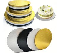 8/10/12 pollici Stampi per torte rotondi antiaderenti, Basi per torte robuste, Basi per torte bianche rotonde, Vassoi per torte, Basi per pizza, Vassoi per torte, Basi per torte in cartone spesso, Dur