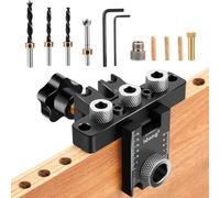 8/10/15mm Dima per Fori a Tasca,3 in 1 Dima per Tasselli Legno, Kit di guida per