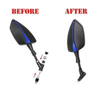 8/10 MILLIMETRI Universale Regolabile Specchietto Retrovisore Laterale Vista Posteriore Specchi Per Benelli Per 180 S 302 S TNT 125 135 150 250 300 600 BN302 S Specchietto Manubrio(4)