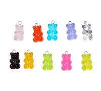 8-10 Pz/lotto Colori Della Miscela Carino Resina Orso FAI DA TE Patch Risultati Gumm y Orecchini Portachiavi Collana Ciondolo Gioielli Risultati Accessori Bella elaborazione