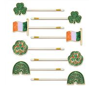 8/12 fermagli per capelli per il giorno di San Patrizio per le donne con glitter cappello trifoglio fortunato forcine per capelli festa di San Patrizio accessori per capelli irlandesi bomboniere per