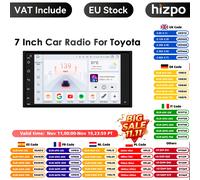 8 + 128G 7 pollici AI Voice 2Din Android Car Stereo GPS FM Radio Fit Toyota 4runner Camry Corolla Tuntra RAV4 navigazione multimediale BT