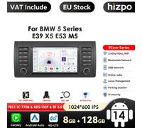 8 + 128G Autoradio 2 Din Android 14 Lettore multimediale per auto Navigazione per BMW E39 E53 M5 1995-2003 Audio Stereo BT GPS Wifi Carplay