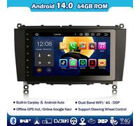 8" 128GB Android 14 Autoradio Carplay DAB+IPS Mercedes Benz CLK-Class C209/A209