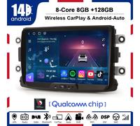 8" 128GB Android 14 Autoradio CarPlay WiFi 4G Dacia Sandero Duster Logan Dokker