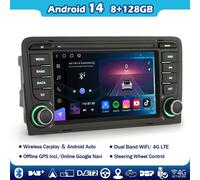 8+128GB Android 14 Qualcomm Autoradio CarPlay BT5.1 Radio Audi A3 S3 RS3 RNSE-PU