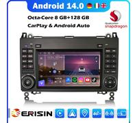 8+128GB Qualcomm Autoradio CarPlay Mercedes-Benz A/B Class W169 W245 Vito Viano