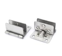 8-12mm Spessore parete metallica mobile vetro fascetta Cerniera porta 2x.