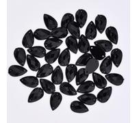8 * 13mm 18 * 25mm Verde Scuro Cucito A Goccia Strass Flatback Strass Cristallo Per Cucito Vestiti Artigianato-Nero-8x13mm 500 Pezzi