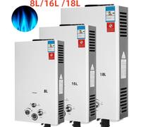 8/16/18L GPL Gas Propano Riscaldatore di Acqua Senza Serbatoio Riscaldatore di Acqua Calda Istantanea Caldaia per Il Campeggio All'aperto Con Kit Soffione doccia