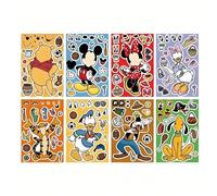 8/16 fogli/set Disney, Puzzle di Topolino, Minnie, Paperino, Crea il tuo Topolino, Personaggi dei cartoni animati carini, Adesivi fai-da-te per assemblare, per scrapbooking, diario, valigia, custodia